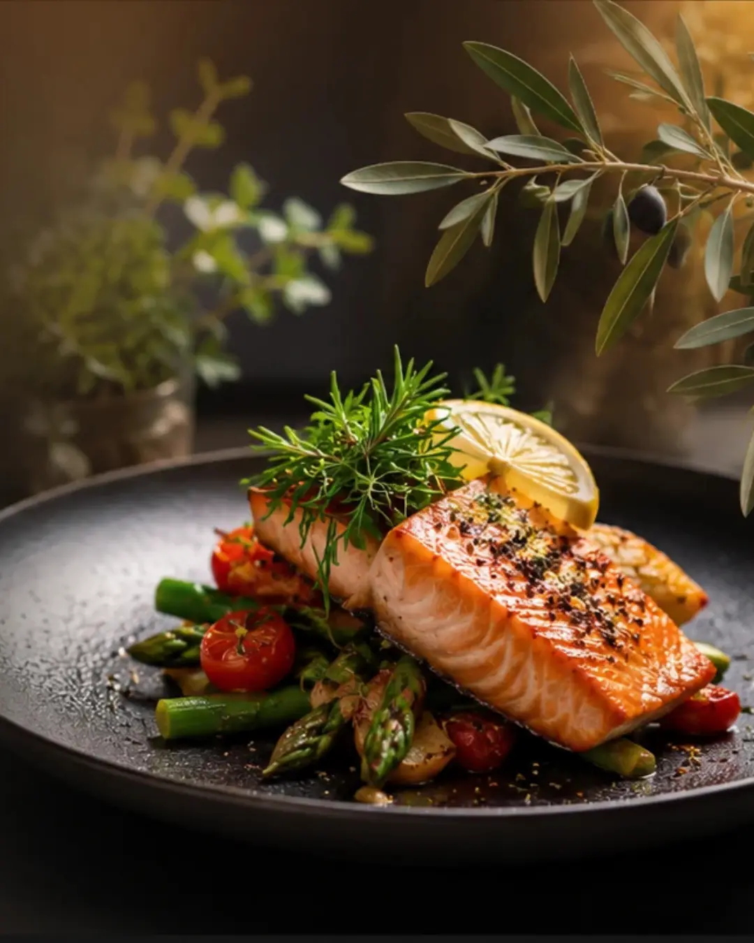 Frisch zubereitetes Gericht im Woods Restaurant
